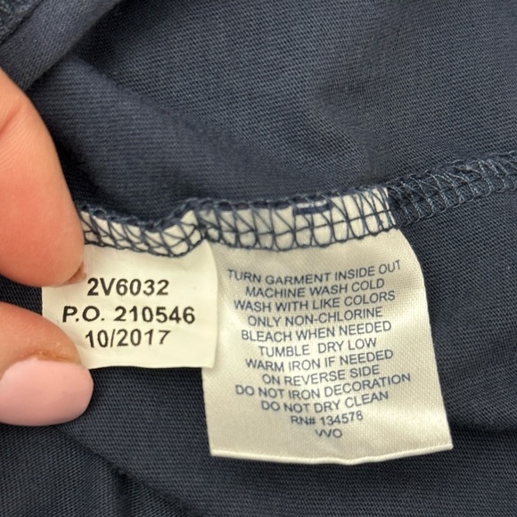 Vineyard Vines Women's Whale Lax Long Sleeve Hoodie Tee T-shirt Lacrosse Navy XS - Picture 4 of 11